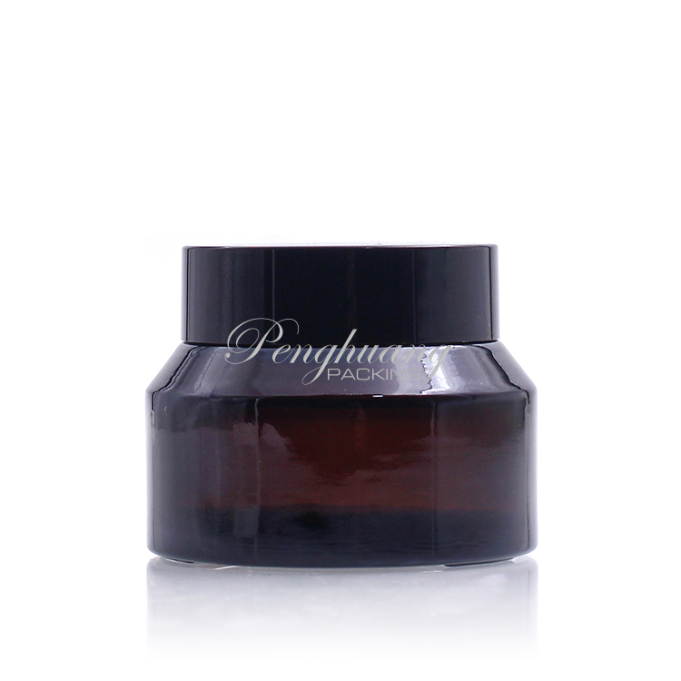 Empty Hot Selling 30ml 1oz Cosmetic Amber Cream Glass Jar With Cap