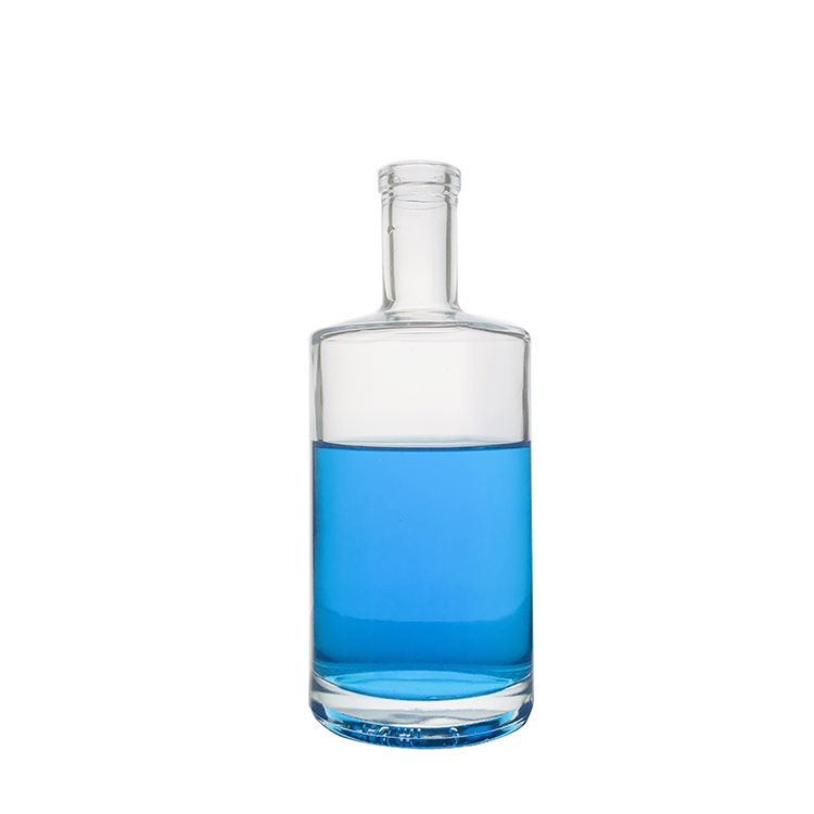 Empty Logo Printing Crystal Bottle 750 ml Alcohol Glass Bottles for Whiskey Liquor