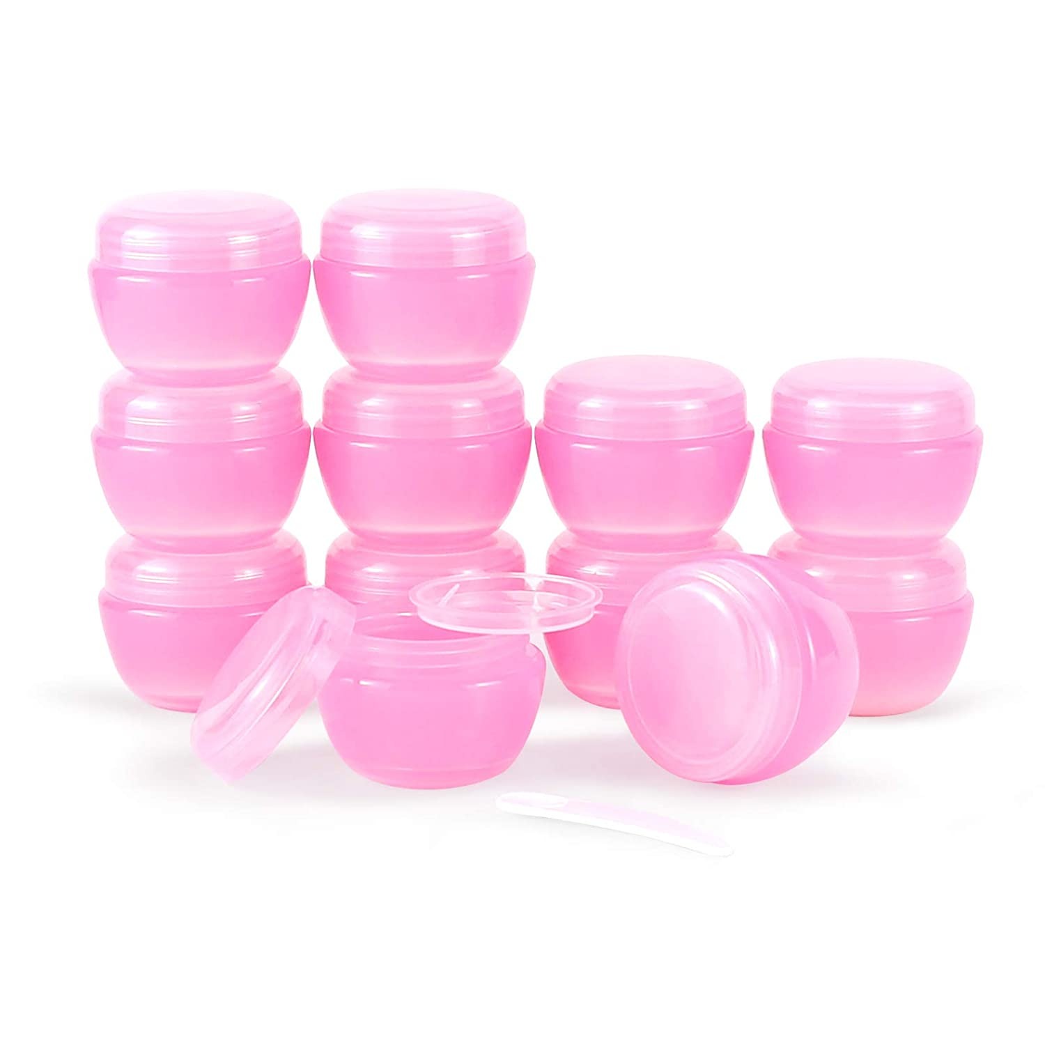 Empty Lotion Containers Mini Bottle Cosmetic Creams Packaging Pink Lid Cosmetic Jars