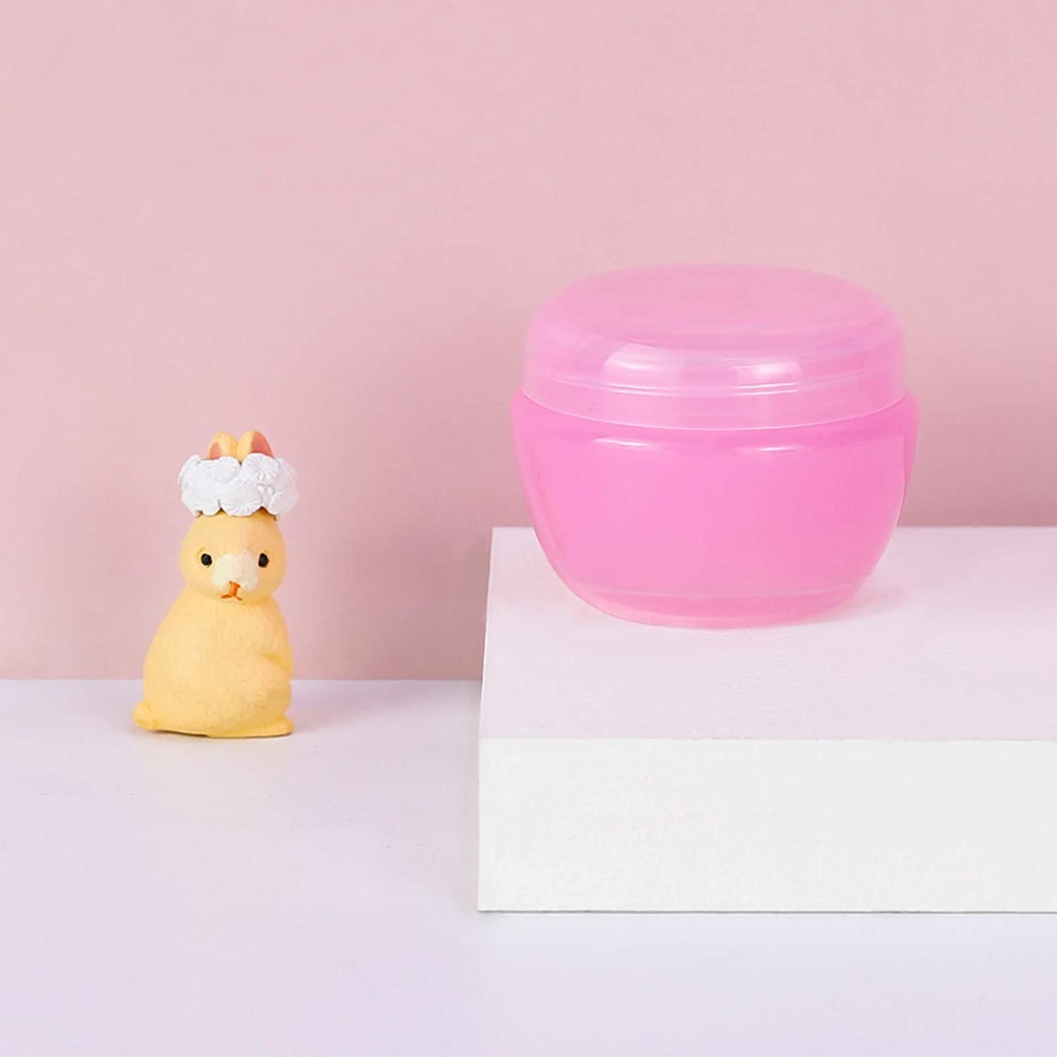 Empty Lotion Containers Mini Bottle Cosmetic Creams Packaging Pink Lid Cosmetic Jars