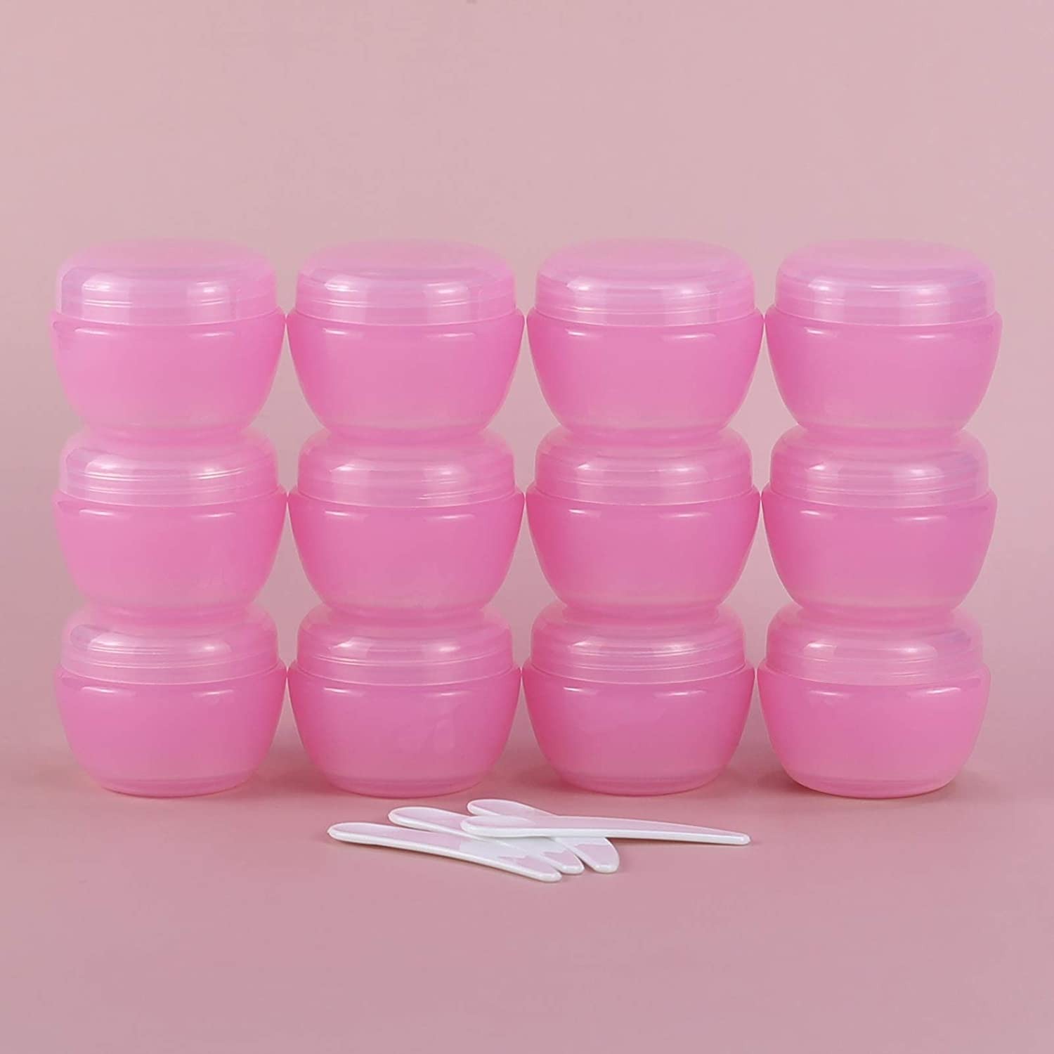 Empty Lotion Containers Mini Bottle Cosmetic Creams Packaging Pink Lid Cosmetic Jars