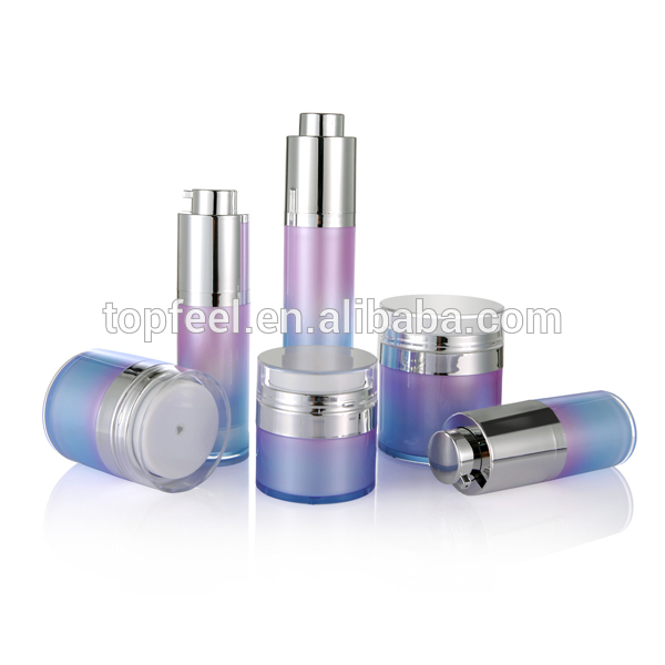 Empty Luxury 15ml Twist Up Round Rotary Airless Pump Bottles Cream Jar