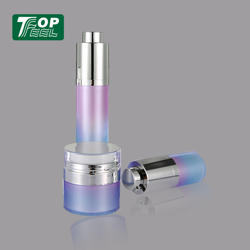 Empty Luxury 15ml Twist Up Round Rotary Airless Pump Bottles Cream Jar