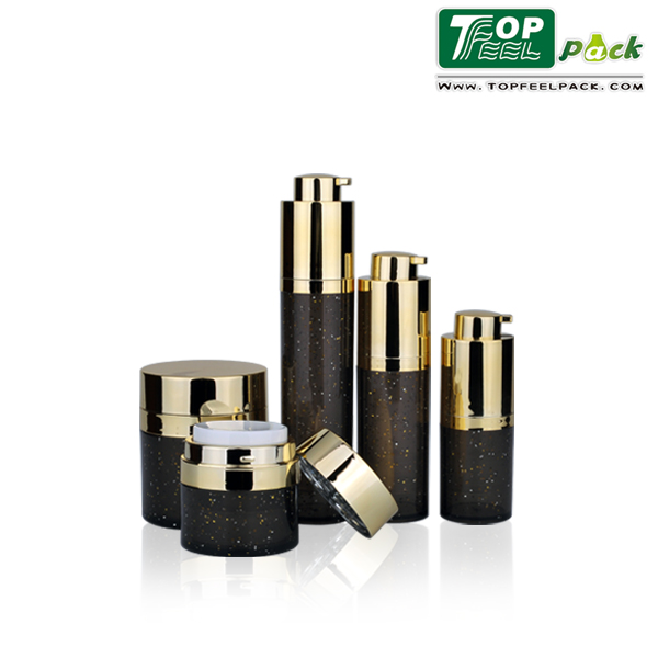 Empty Luxury 15ml Twist Up Round Rotary Airless Pump Bottles Cream Jar