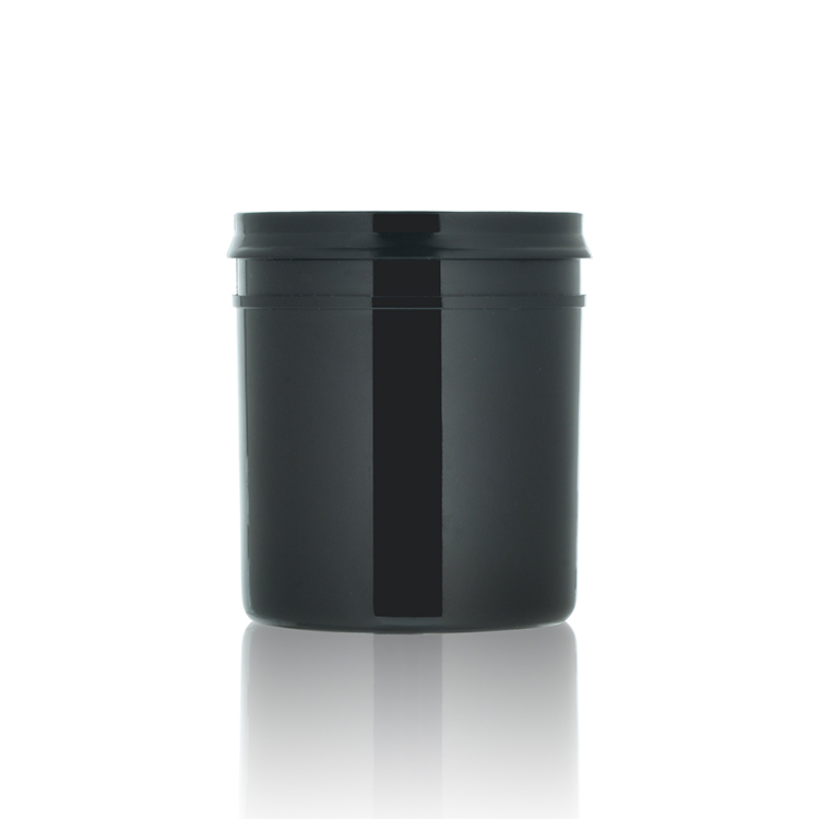 Empty Luxury Cosmetic Eye Paste Mask Plastic Packaging Jar Customized Size 100g 200g Bucket Cosmetic Packaging Black Pet