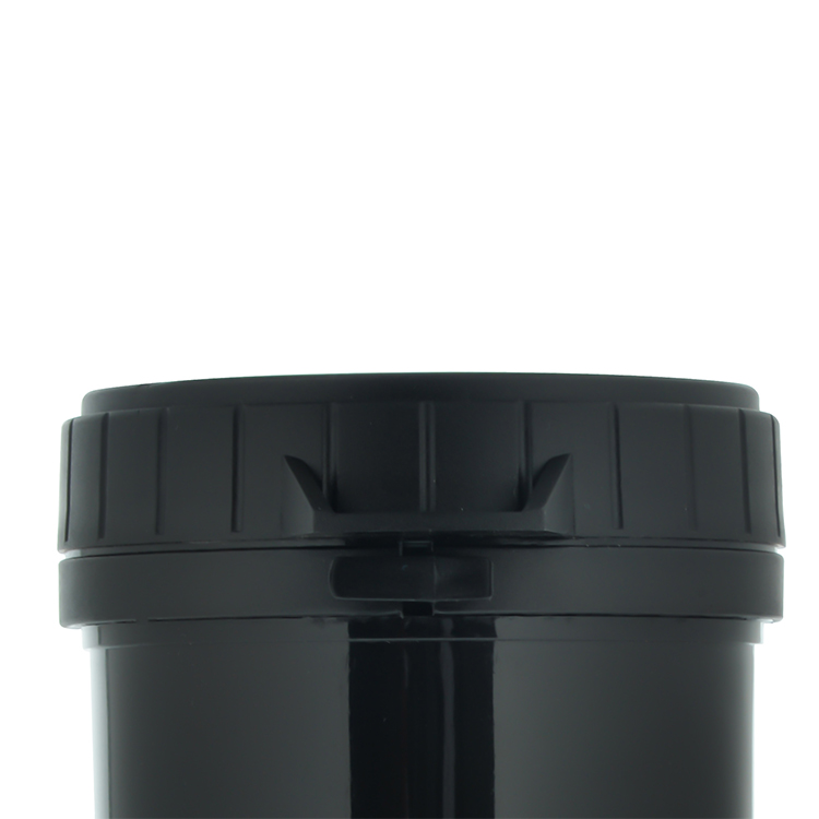 Empty Luxury Cosmetic Eye Paste Mask Plastic Packaging Jar Customized Size 100g 200g Bucket Cosmetic Packaging Black Pet