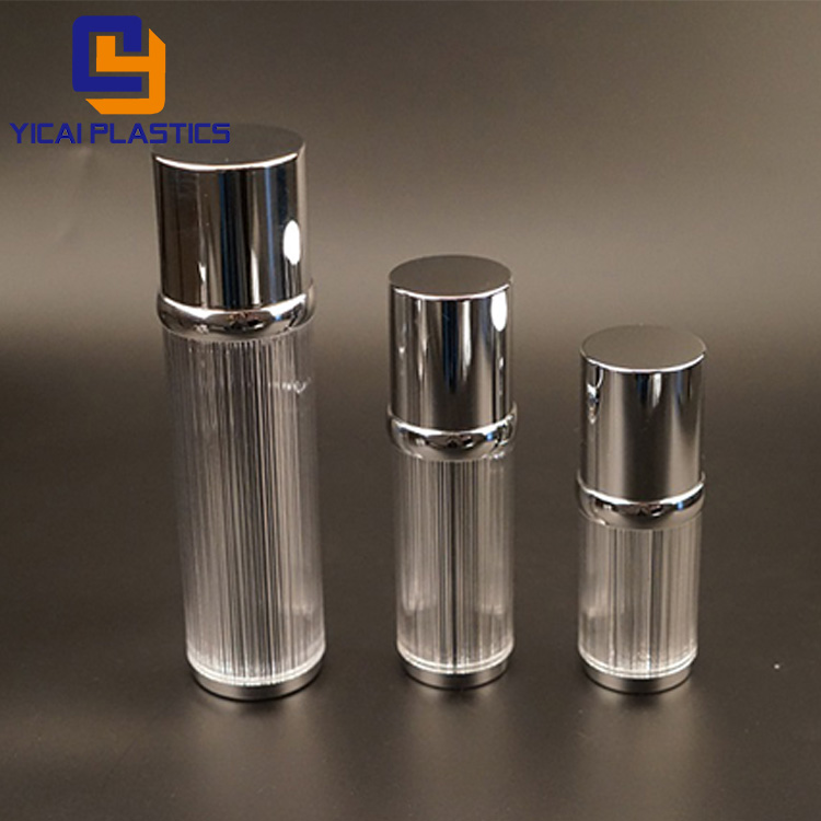 Empty Luxury Cosmetic Packing Round Acrylic Jar And Bottle