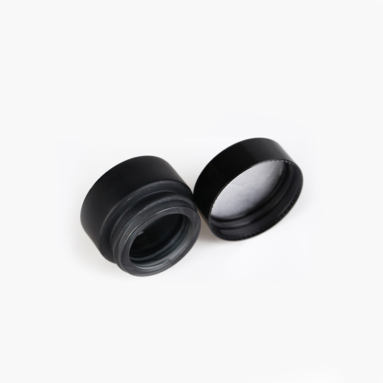 Empty Luxury Palm Oil 20g 30g 50g 1oz Reuseable Black Frosted Glass Cosmetic jar Packaging