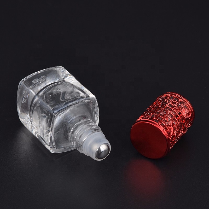 Empty Mini Luxury 3ml 5ml 8ml 10ml 12ml 15ml Roller Glass Bottle Roll on Bottles with Alloy Cap Metal Lid for Essential Oil