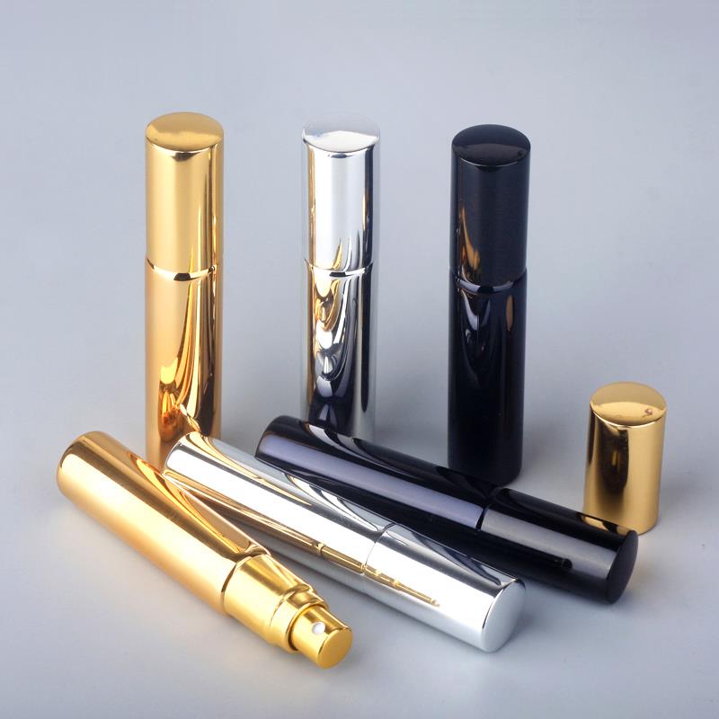 Empty Mini Refillable 5ml 10ml UV Coating Color Portable Glass Perfume Bottles Pocket Spray Parfum Bottle