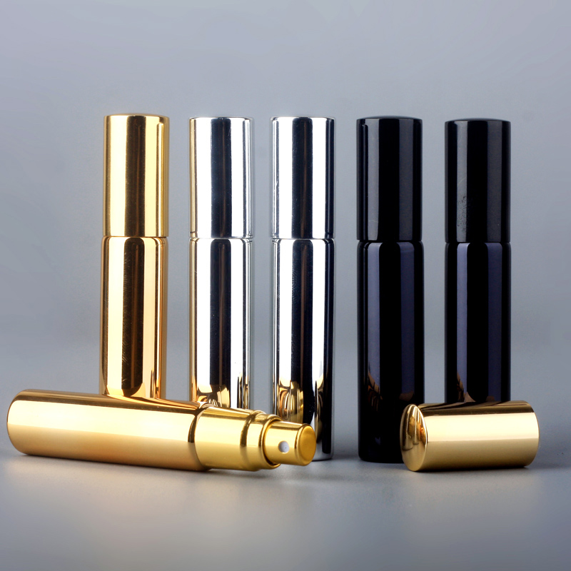 Empty Mini Refillable 5ml 10ml UV Coating Color Portable Glass Perfume Bottles Pocket Spray Parfum Bottle