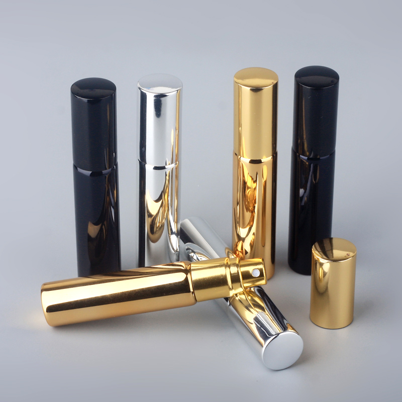 Empty Mini Refillable 5ml 10ml UV Coating Color Portable Glass Perfume Bottles Pocket Spray Parfum Bottle