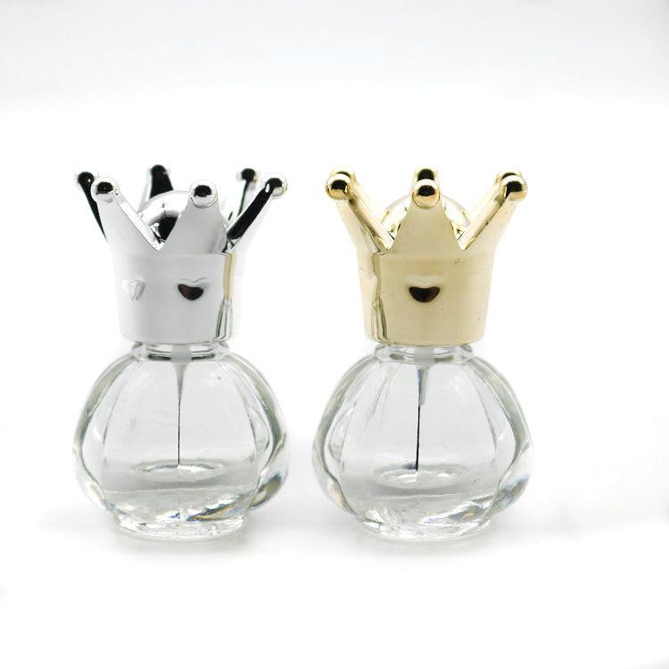 Empty Nail Polish Bottle 10ml Fancy Glass Nail Polish Bottle with Crown Brush Cap