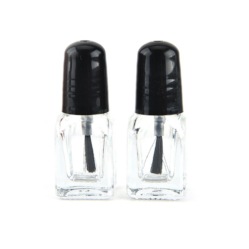 Empty Nail Polish Bottles with Brush Cap, Clear Glass Bottle Container 2ml 3ml