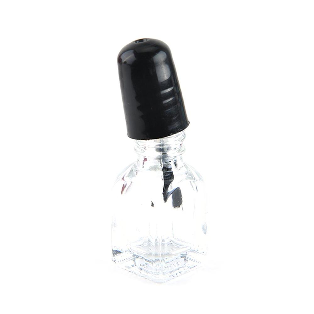 Empty Nail Polish Bottles with Brush Cap, Clear Glass Bottle Container 2ml 3ml