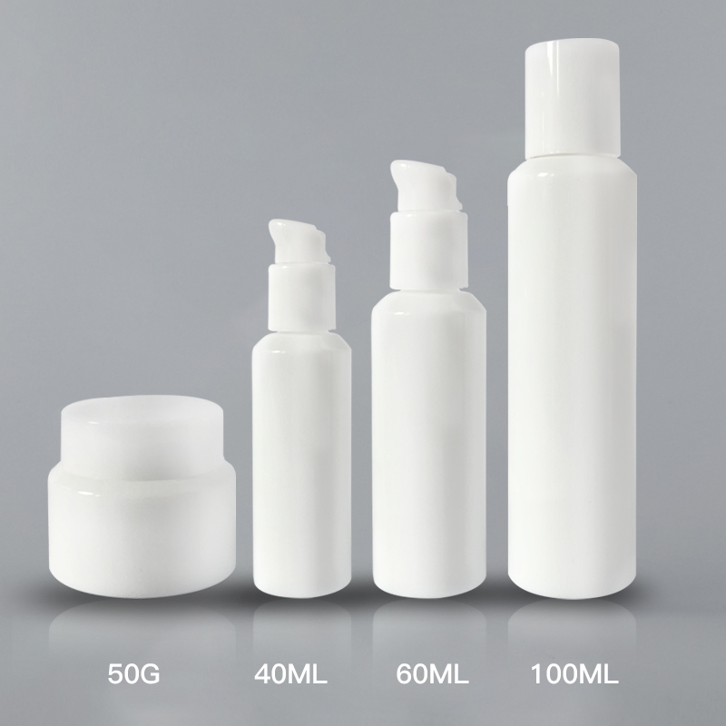Empty Opal Essence White Porcelain Cosmetic Packaging Bottle