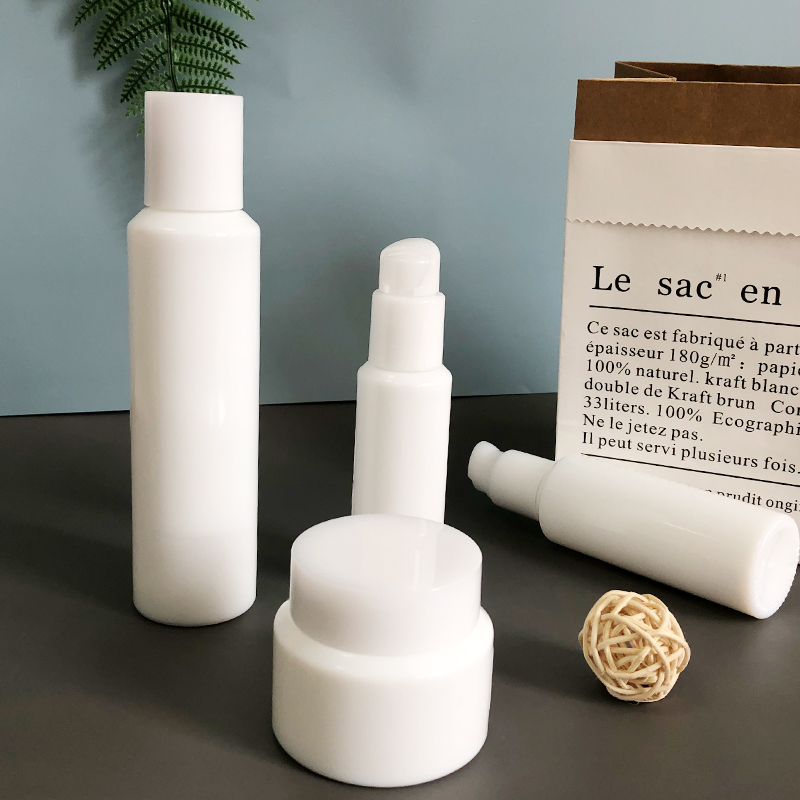 Empty Opal Essence White Porcelain Cosmetic Packaging Bottle