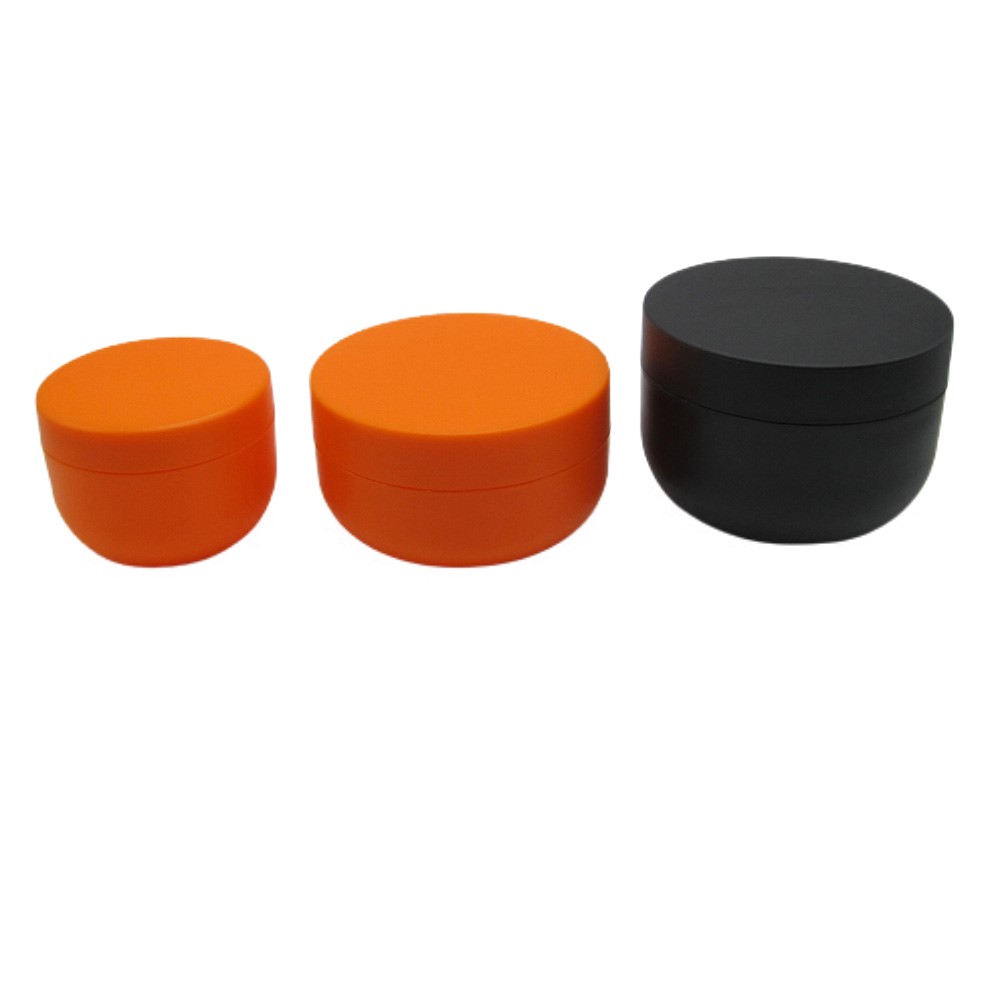 Empty Orange Bowl Shape PP Plastic Cream Containers 16oz 500ml Cosmetic Jar for Skin Care