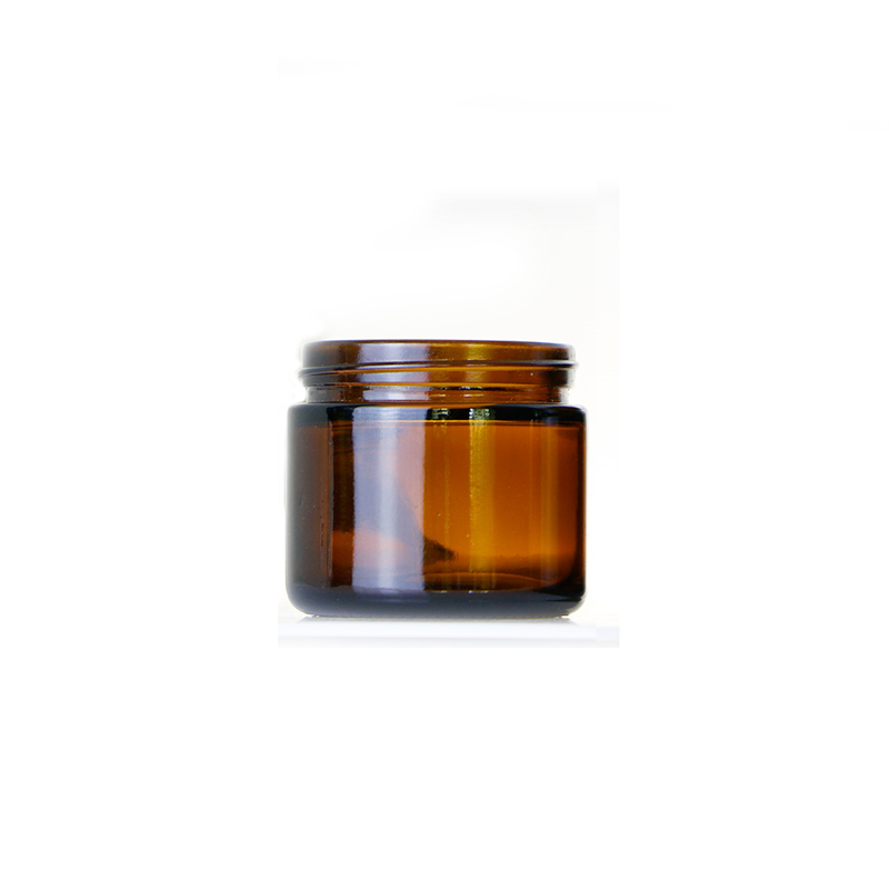 Empty Organic Packaging Screw lid Wide mouth Flat Cosmetic 60ml glass jars