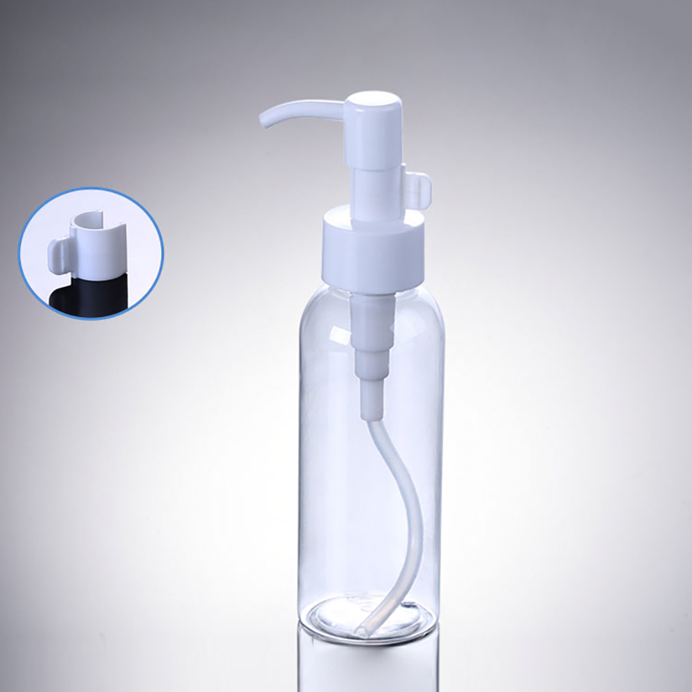 Empty PET21 Clear Plastic Lotion Bottle,100ml 250ml with White Pump Cover