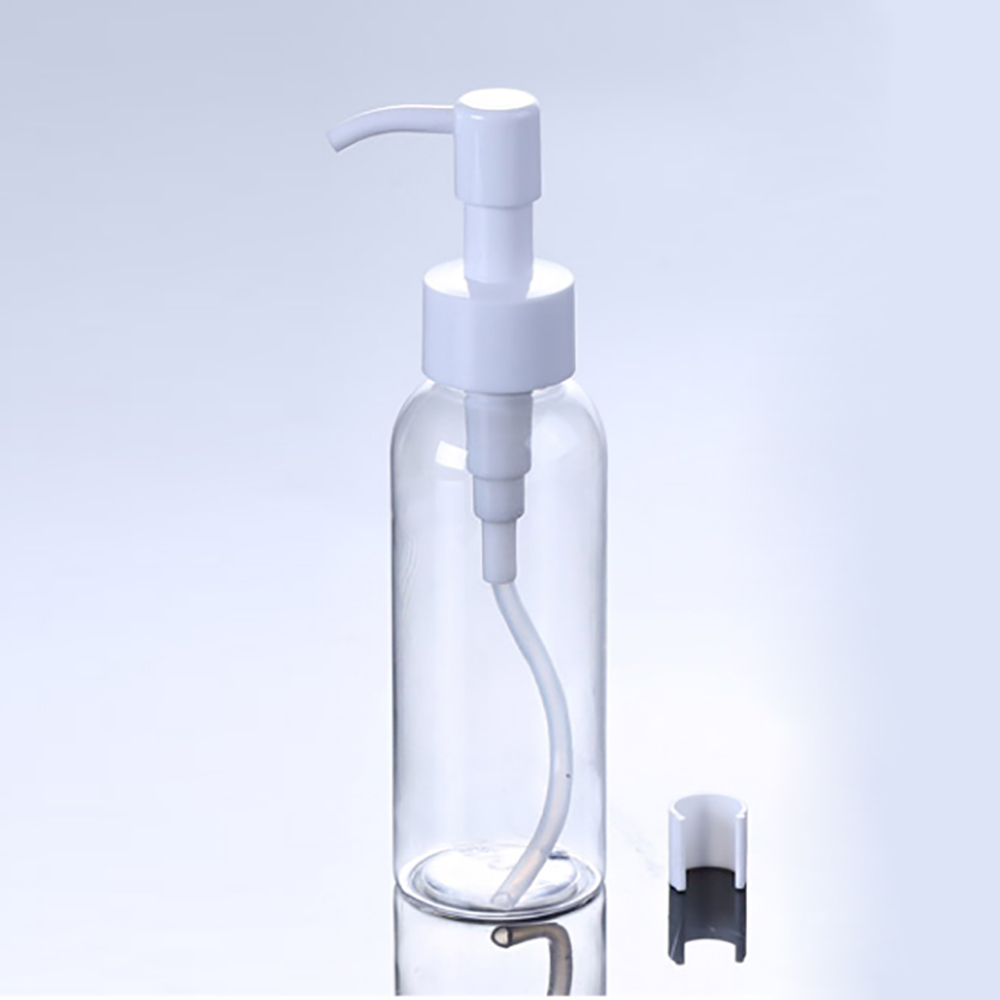 Empty PET21 Clear Plastic Lotion Bottle,100ml 250ml with White Pump Cover