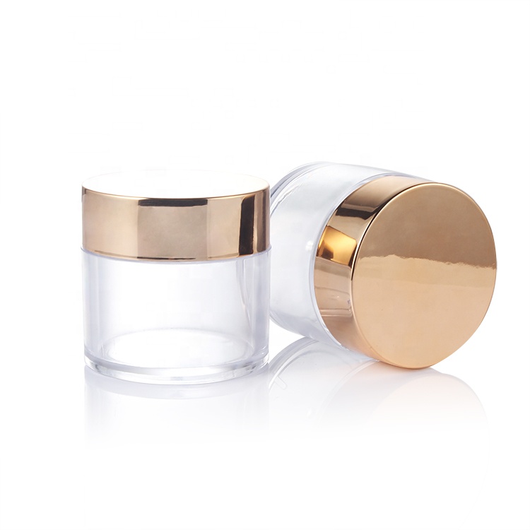 Empty PS Cosmetic Packaging and Containers Plastic cosmetic jar for cream, dipping powders