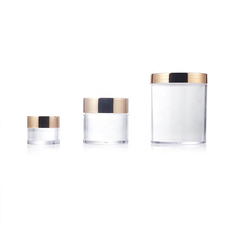 Empty PS Cosmetic Packaging and Containers Plastic cosmetic jar for cream, dipping powders