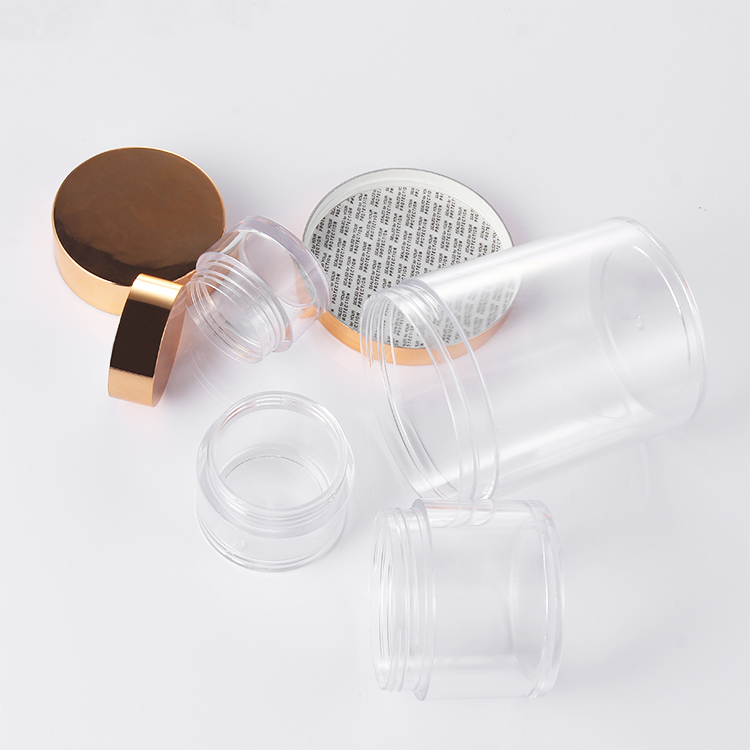 Empty PS Cosmetic Packaging and Containers Plastic cosmetic jar for cream, dipping powders
