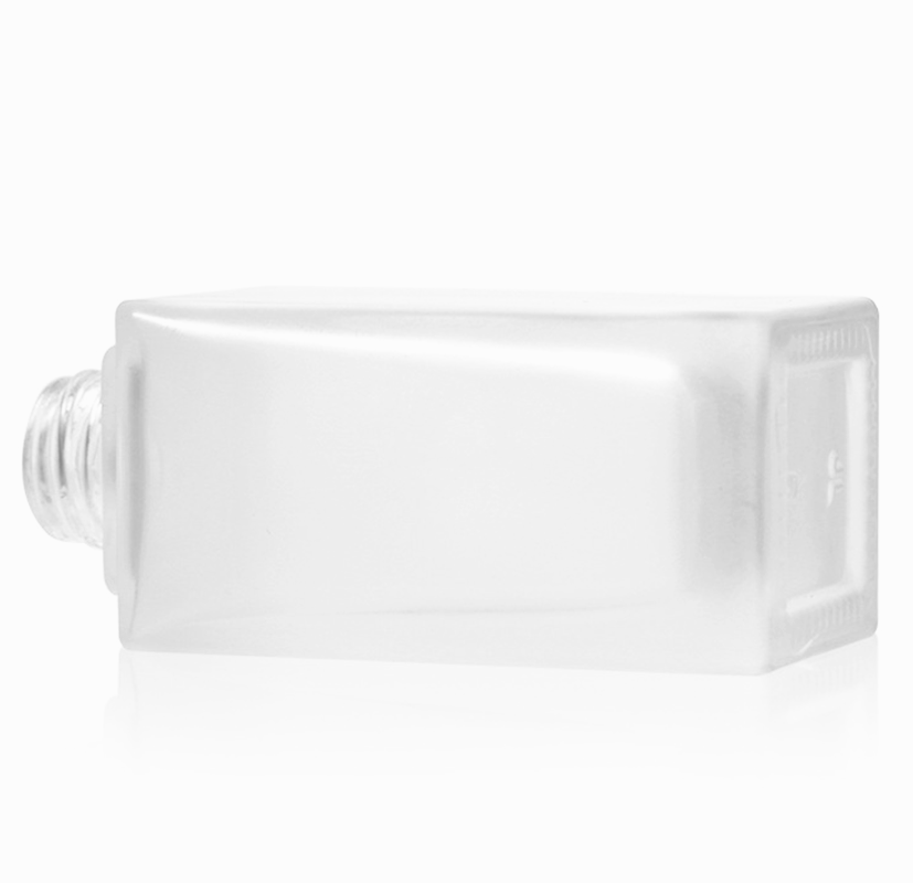 Empty Packaging and Bottle Foundation glass bottle with Press Pump and black square cap 30ml 50ml