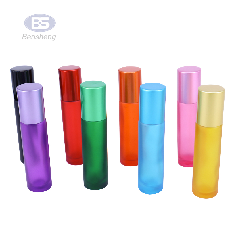 Empty Pink Gold Envase Lip Gloss Oil Container Glass Roll on Perfume 10ml Bottles