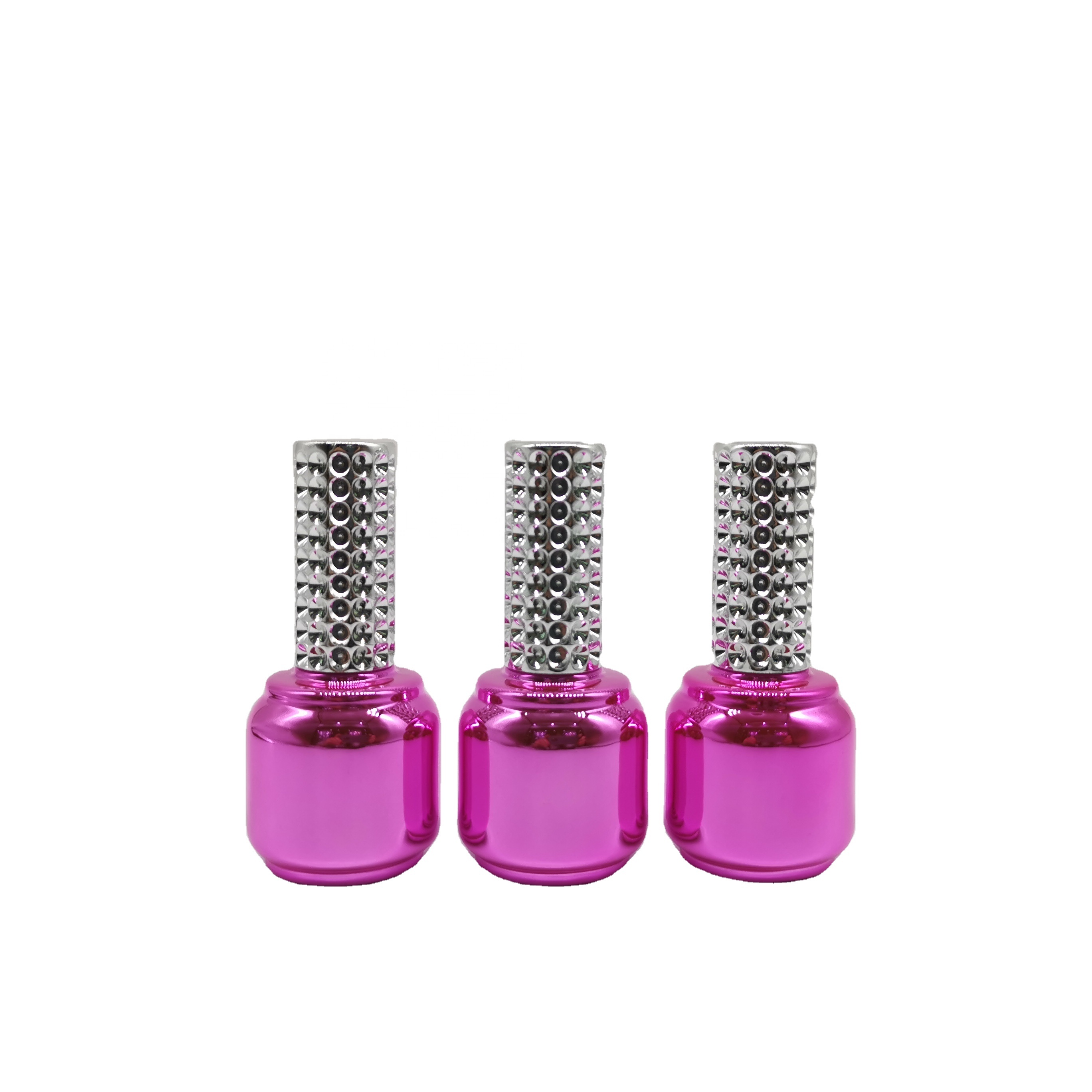 Empty Pink Nail Polish Bottles With Label 13 ml