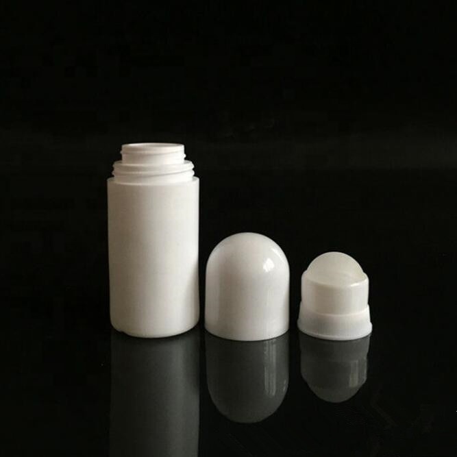 Empty Plastic 50ML 100ML Refillable Roll on Bottles DIY Deodorant Containers with Plastic Roller Ball