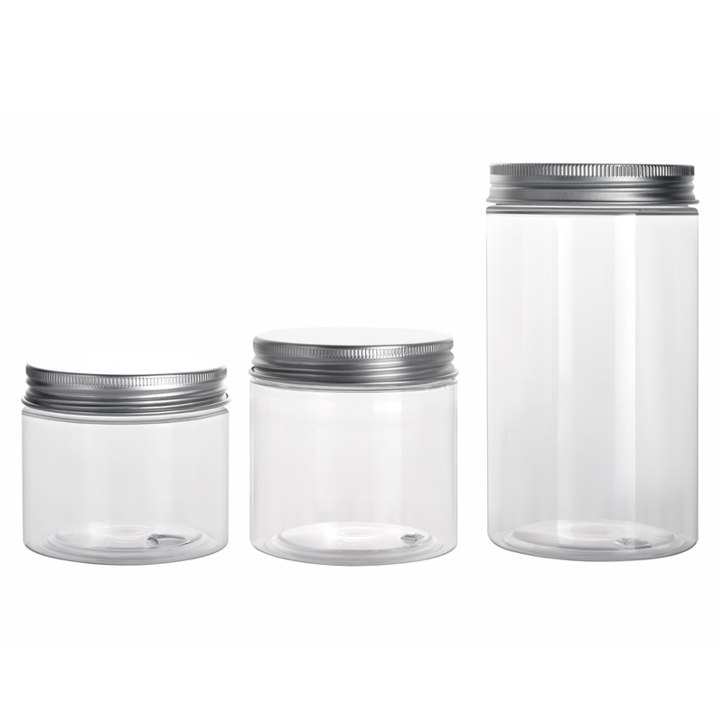 Empty Plastic Cosmetic Container 1oz 2oz 4oz 5oz 8oz 10oz Cosmetic Packaging PET Plastic Clear Jars