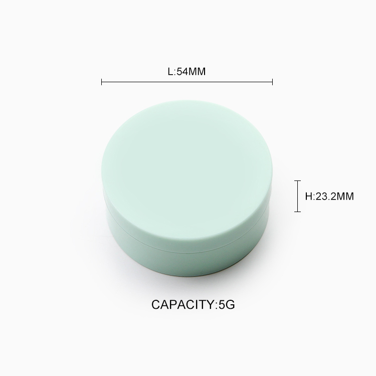Empty Plastic Pink Round Loose Powder packaging sifter case for Compact bb