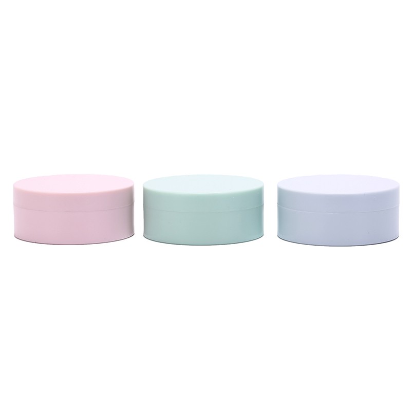 Empty Plastic Pink Round Loose Powder packaging sifter case for Compact bb