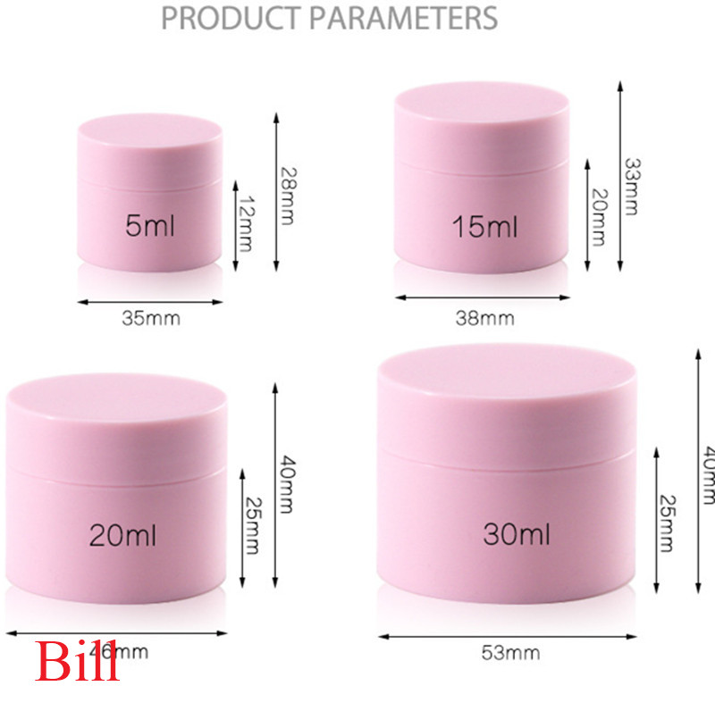 Empty Plastic Sample Matt Cosmetic Cream Jar round shape 50g plastic pp inner cosmetic bamboo cream jar 5g 15g 20g 30g 50g