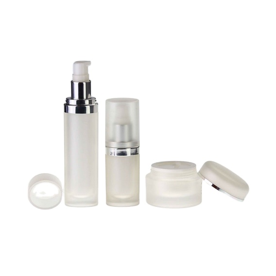 Empty Refill Upscale Acrylic Airless Vacuum Pump Cream Lotion Vial Bottle Jars Bayonet Eyecream Toner Cosmetic Toiletries Liquid