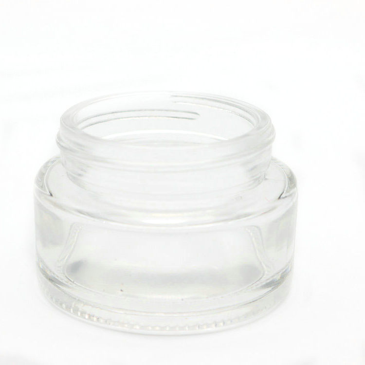 Empty Refillable Clear Frosted Glass Bottles Round Cosmetic Jars Container Storage Pot with Natural Bamboo Lids