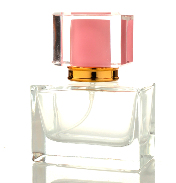 Empty Refillable cosmetic packaging Unique square 30ml perfume bottles with fine mist spray cap