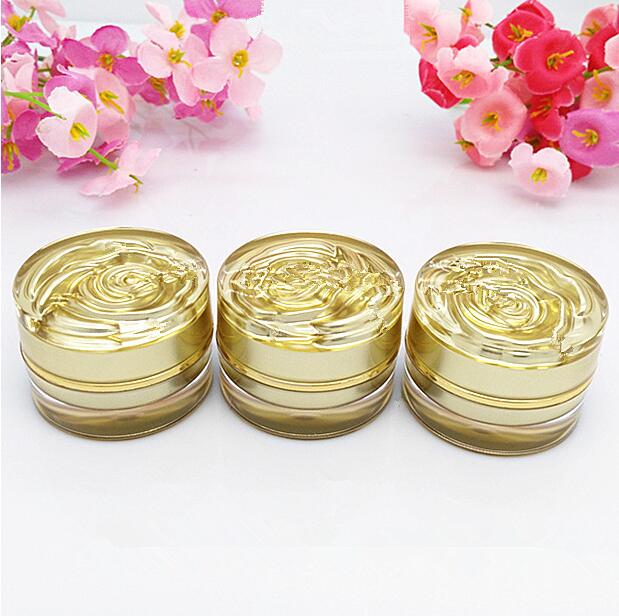 Empty Rose cap Luxury custom colored cosmetic face cream packaging beauty jar