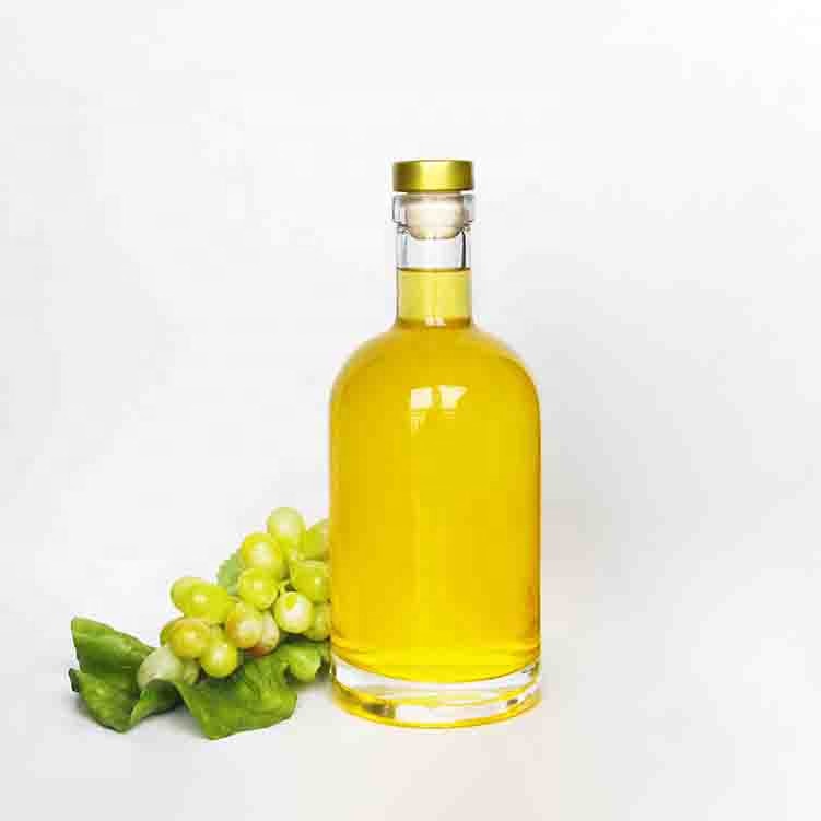 Empty Round 200ml 375ml 500ml 750ml Vodka Liquor Spirits Glass Bottle With Cork