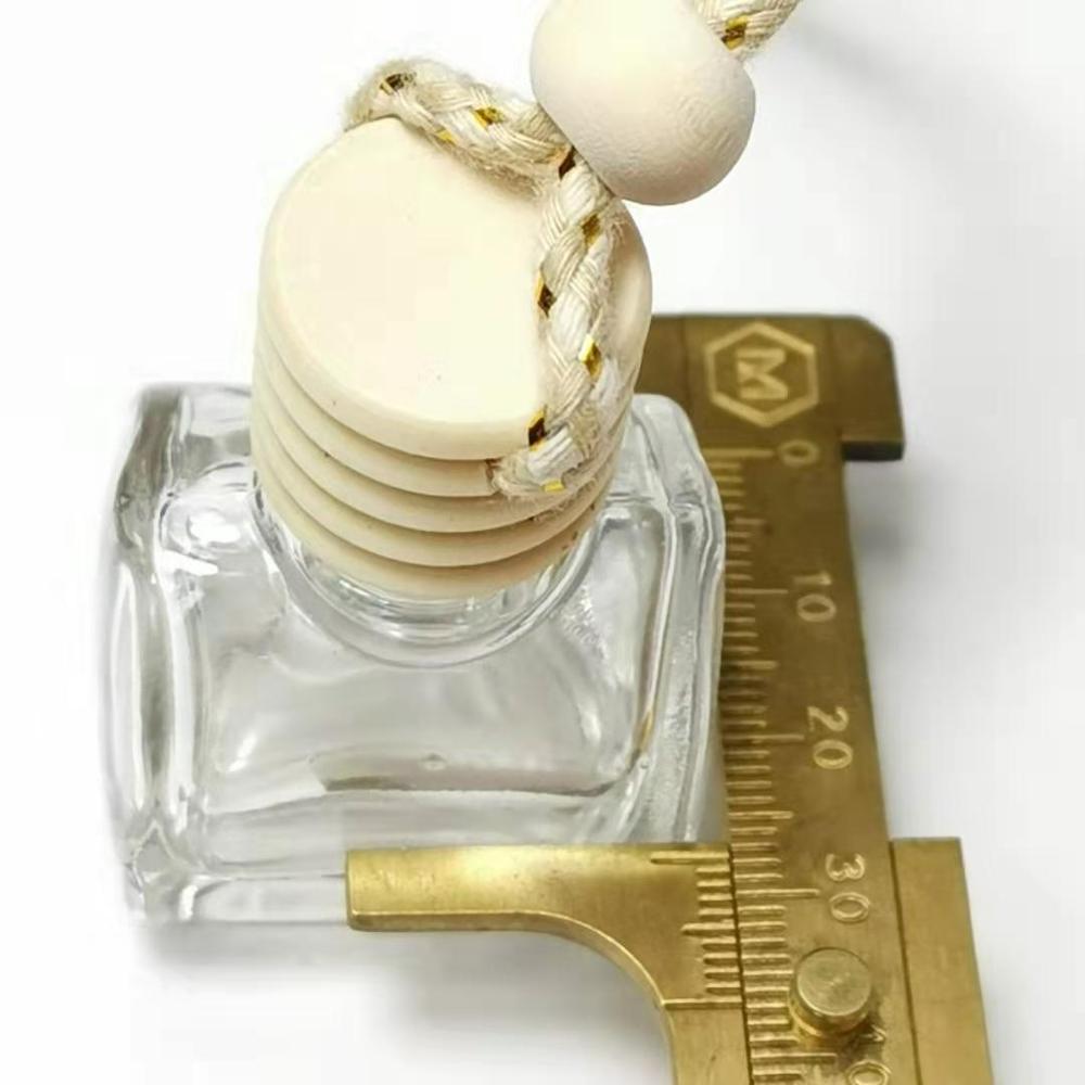 Empty Round Car Parfum Fragrance Glass Perfume Bottles 10ml Car Hanging Diffuser Glass Bottle