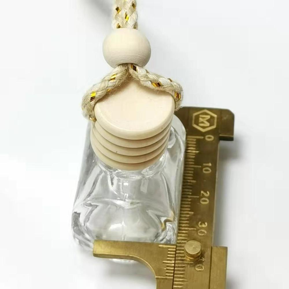 Empty Round Car Parfum Fragrance Glass Perfume Bottles 10ml Car Hanging Diffuser Glass Bottle