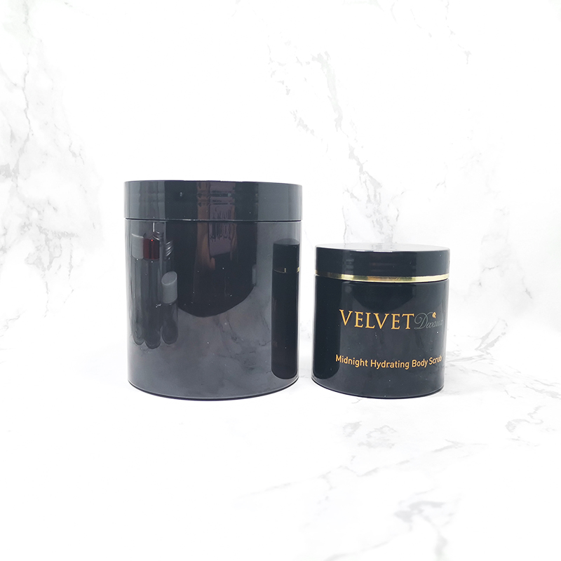 Empty Round Cosmetic Clear Plastic Jars transparent plastic Slime Storage containers with logo