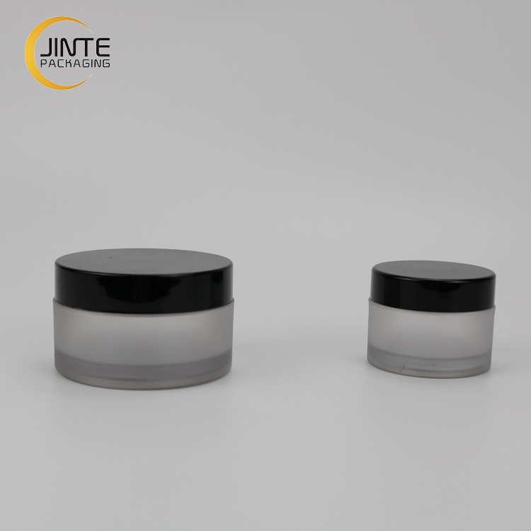 Empty Round Cosmetic Container 50ml 100ml Frost Plastic Jar for Body Butter Cream Container