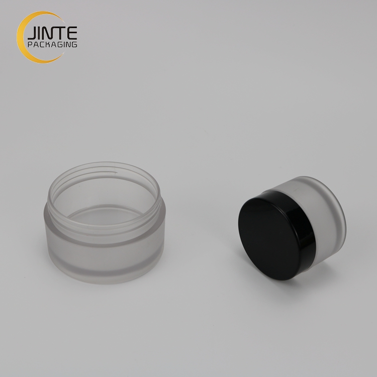 Empty Round Cosmetic Container 50ml 100ml Frost Plastic Jar for Body Butter Cream Container