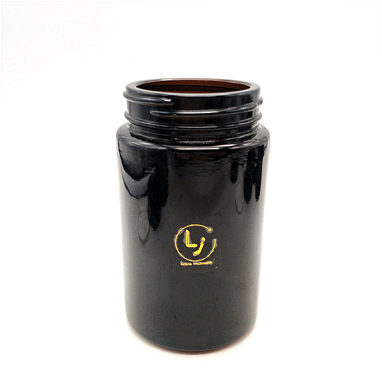 Empty Round Cosmetic Custom Straight Side Clear Food Container Glass Jar with Plastic Lid
