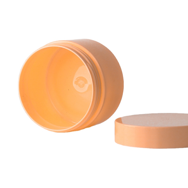 Empty Round Cream Jar Plastic Jar for Skin Care Cream Face Cream Jars Orange Luxury PET Customizable Eco-friendly 5000PCS CN;GUA