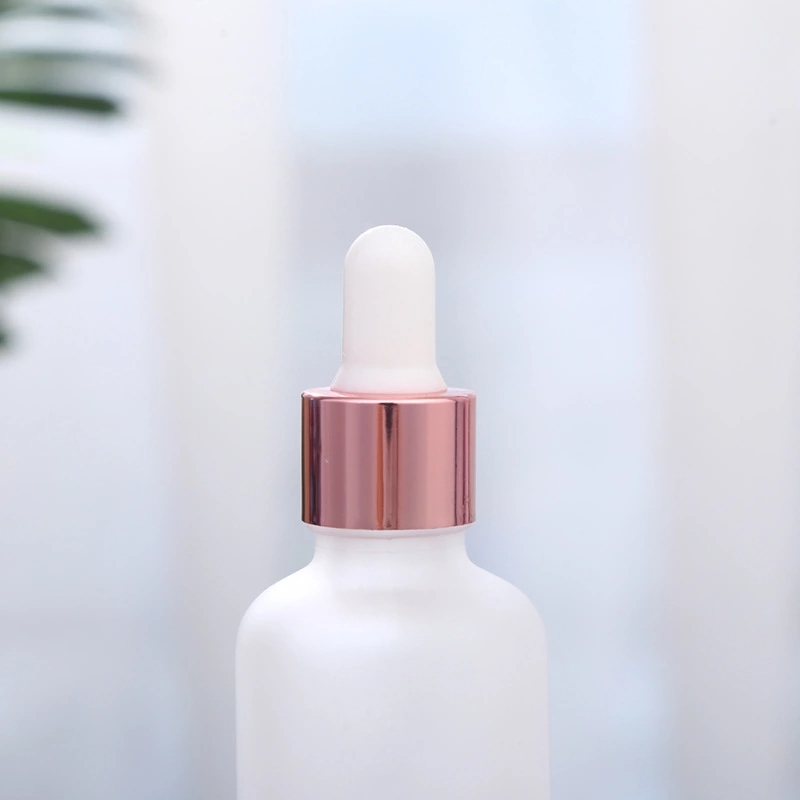 Empty Round Frosted Glass Essential Oil Dropper Bottle Face Serum Clear Perfume Glass Dropper Bottle 5/10/15/20/30/50/100ml