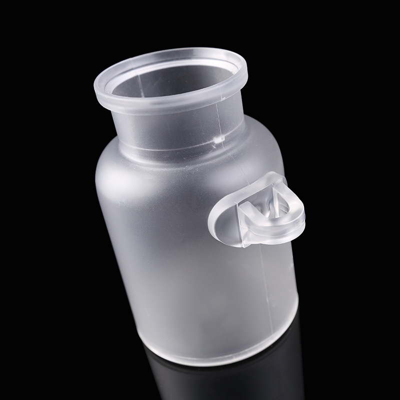 Empty Round Scrub ABS Bath Salt Jars 100ml 200ml 300ml With Cork Stoppers Spoon Glass Bottles Cosmetics